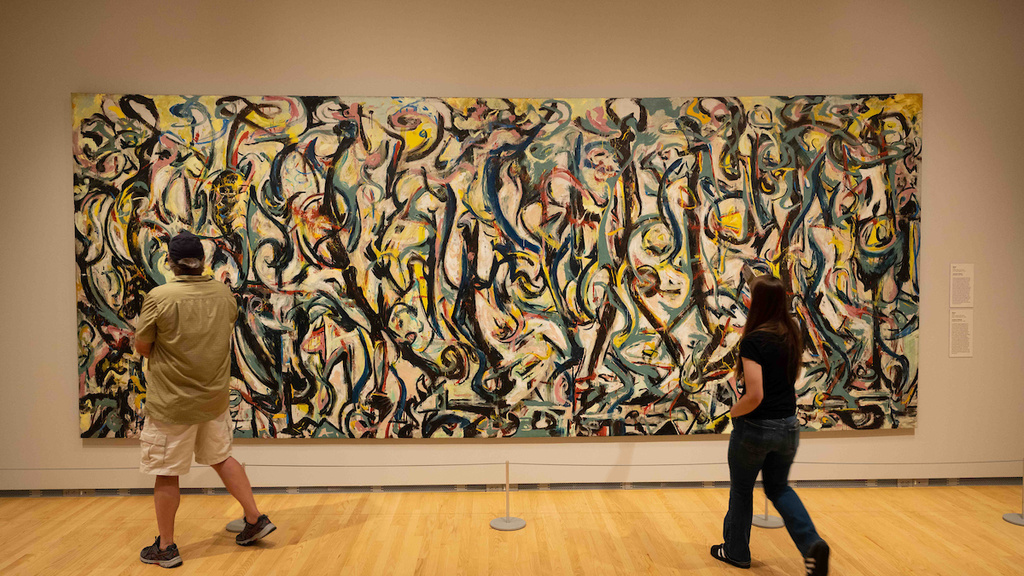 jackson pollock painting at museum